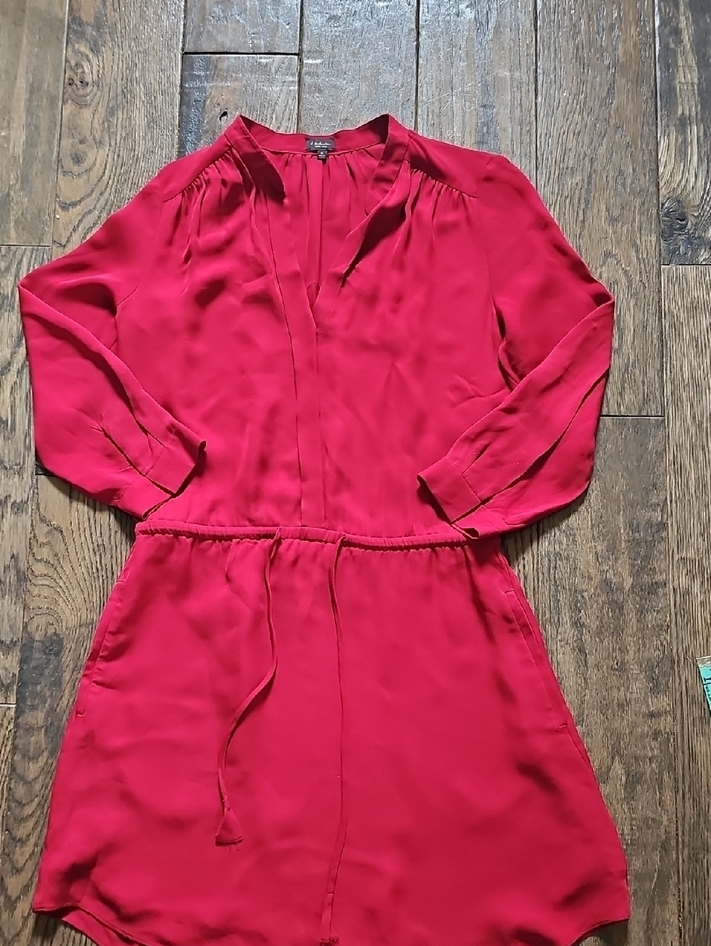 Aritzia Red Silk Dress